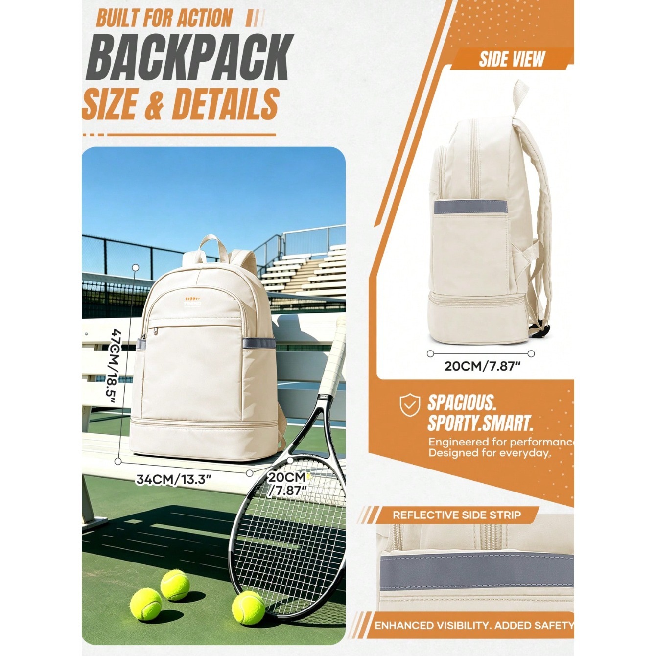 Mochila informal para mujer, m - Badminton Bag reseña y precio